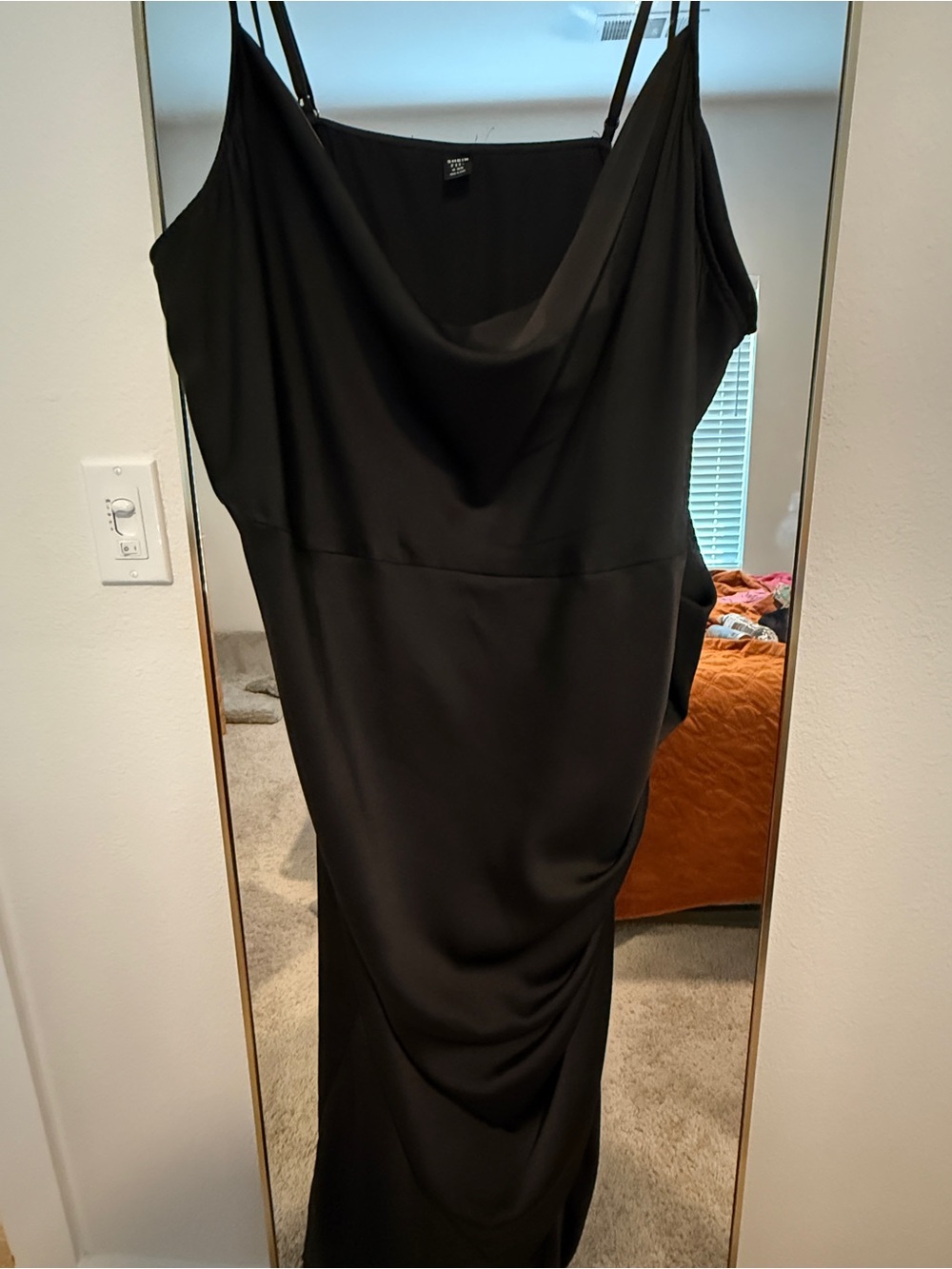 Satin strappy dress